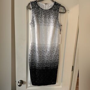 Calvin Klein Monochrome Gradient Midi Dress